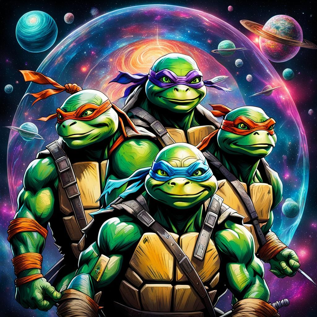 Teenage Mutant Ninja Turtles: Cosmic Holographic Illustratio...