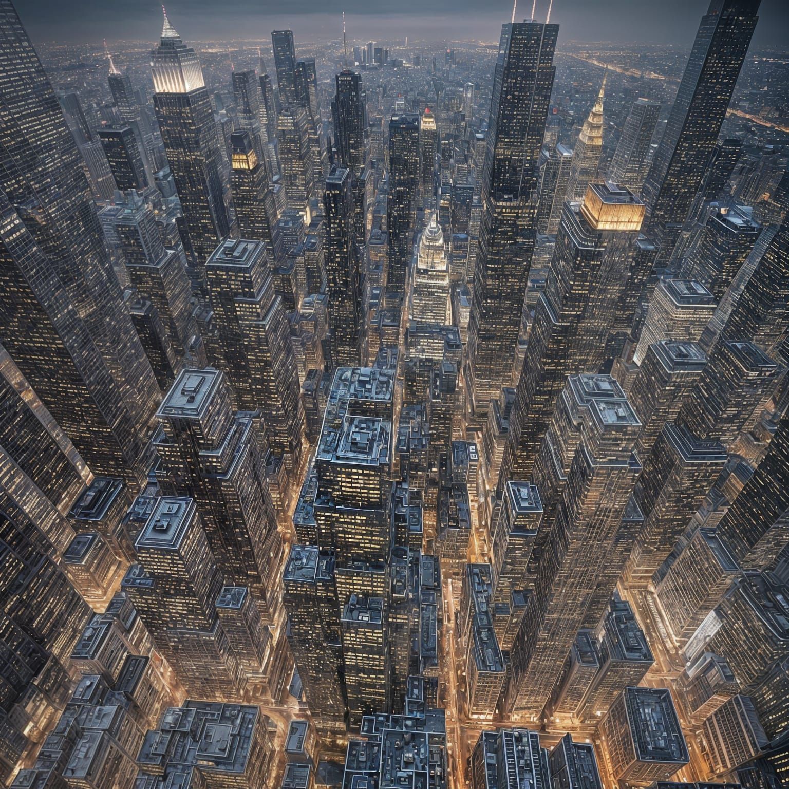 Hyperrealistic Iconic Skylines in High Definition