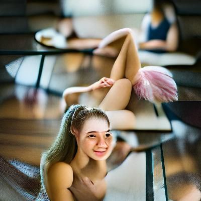 Ballerina in Dreamy, Soft-Focus Style