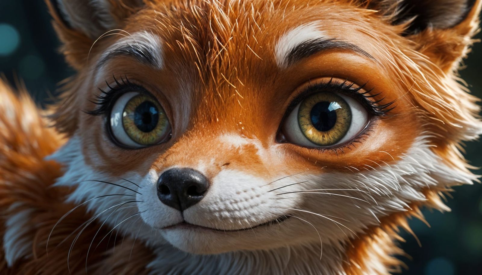 Sulky CGI Fox with Shining Eyes