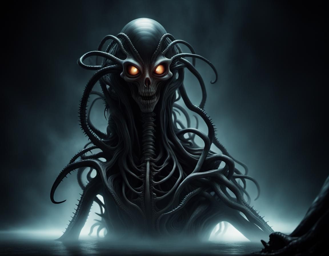 Grotesque Demonic Creatures Emerge in Biomechanical Art