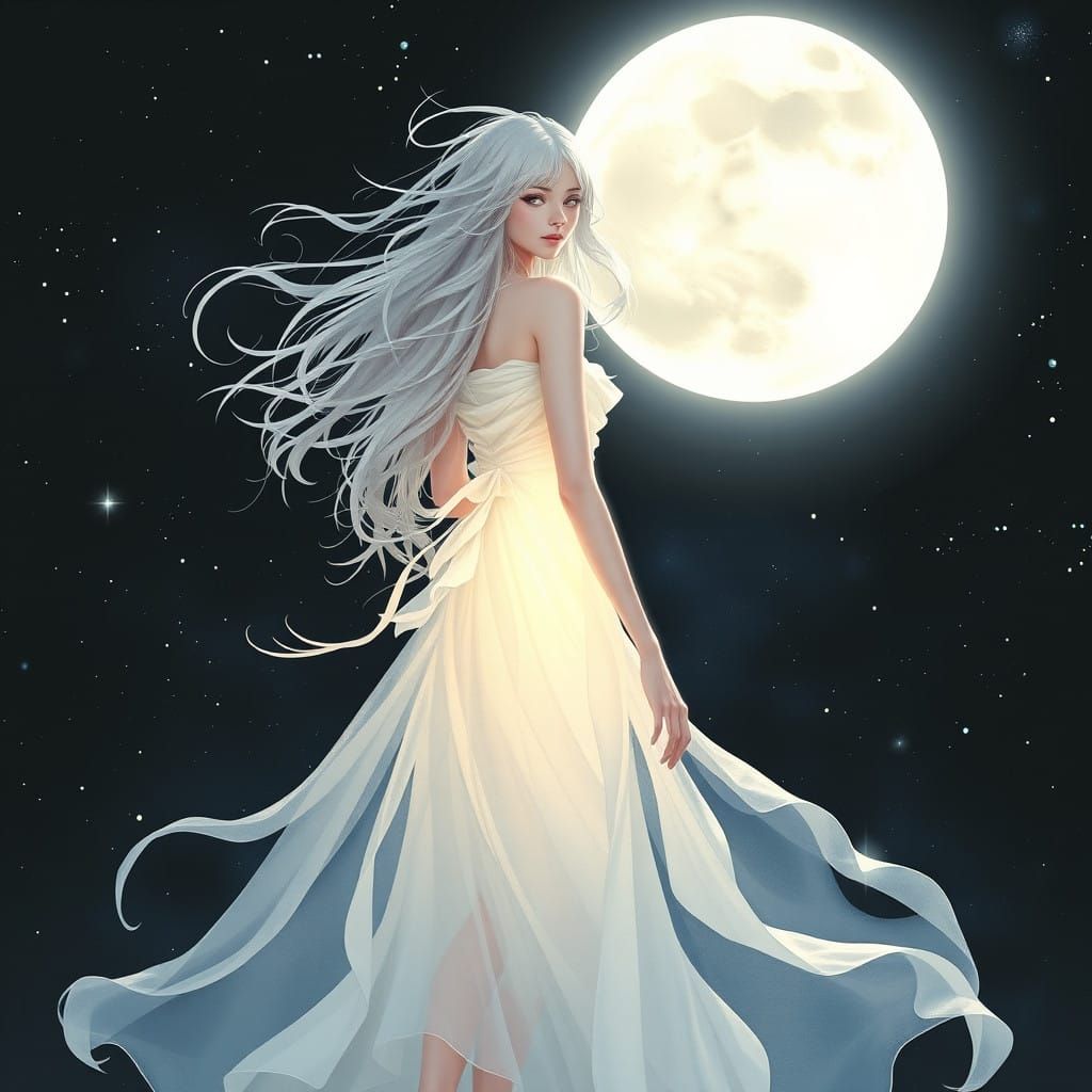 Moon Goddess in Celestial Serenity