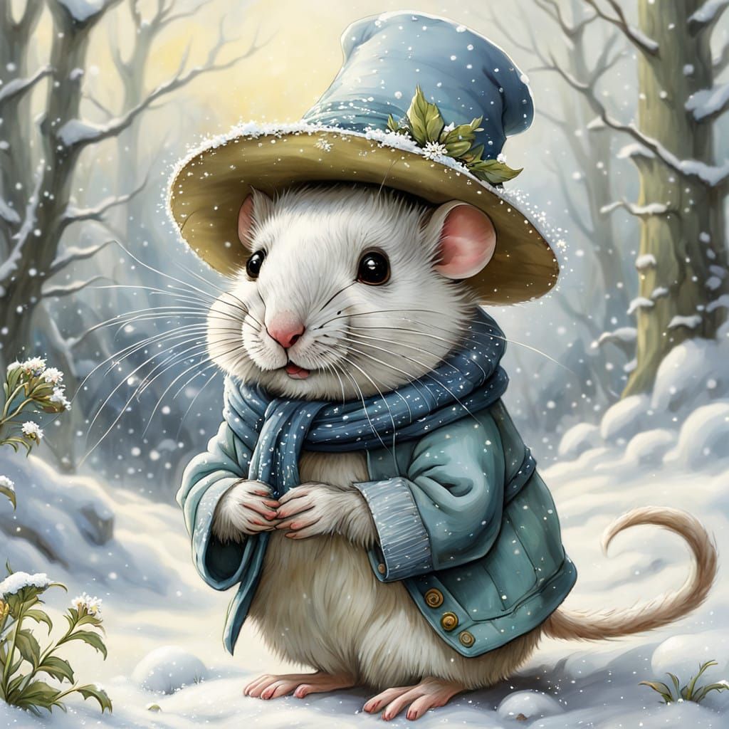 Whimsical Winter Wonderland in Pastel Hues