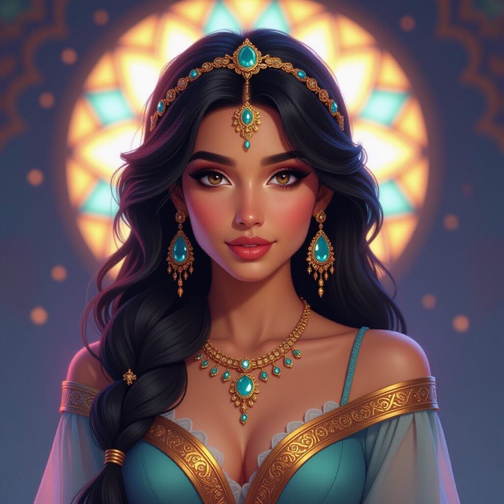 Jasmine Portrait in Fantasy Realism Style