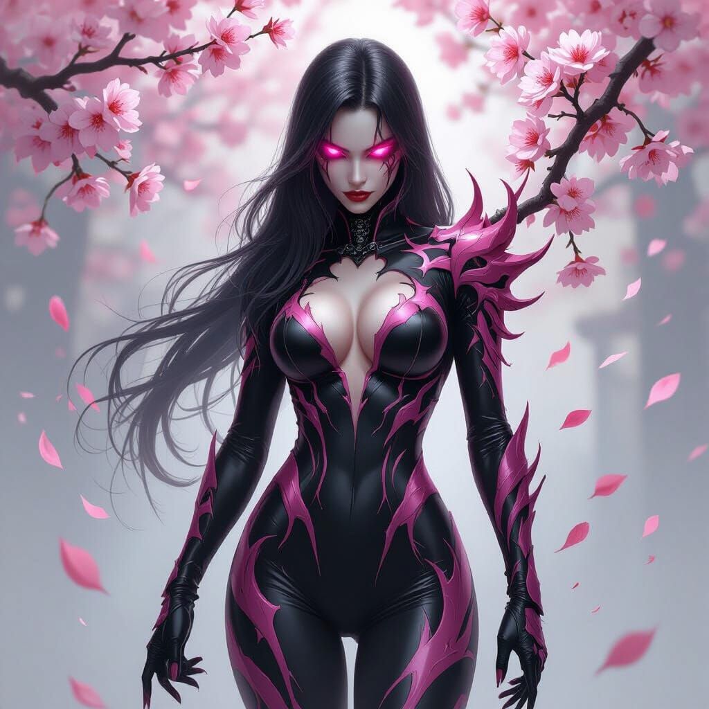 Gothic Warrior in Venom Sakura Suit