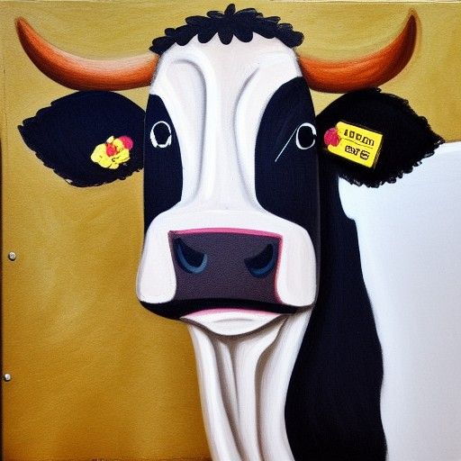 Cow Image Generated by AI
