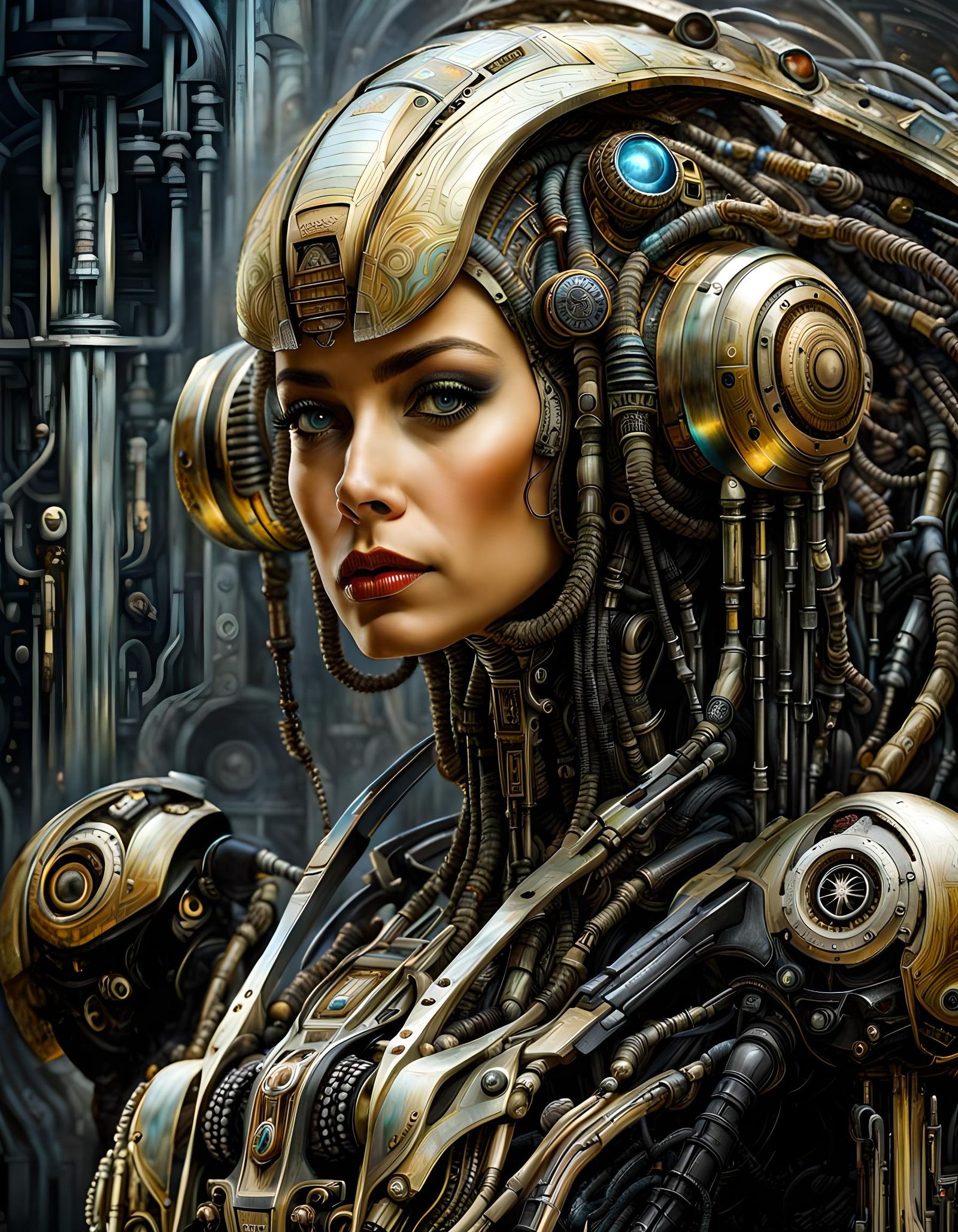 Futuristic Android Woman: A Digital Masterpiece