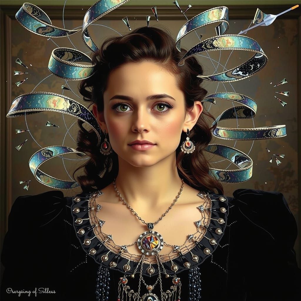 Abstract Swirling Shapes and Warped Forms