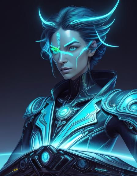 Pilot and UFO in Surrealist Concept Art