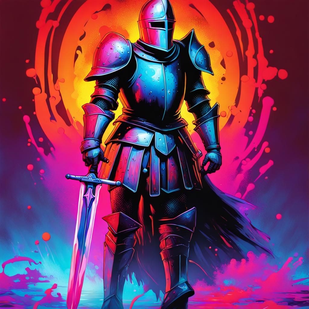 The Dazzling Blacklight Knight: Unsheathing His Sword for Heroic Conquest