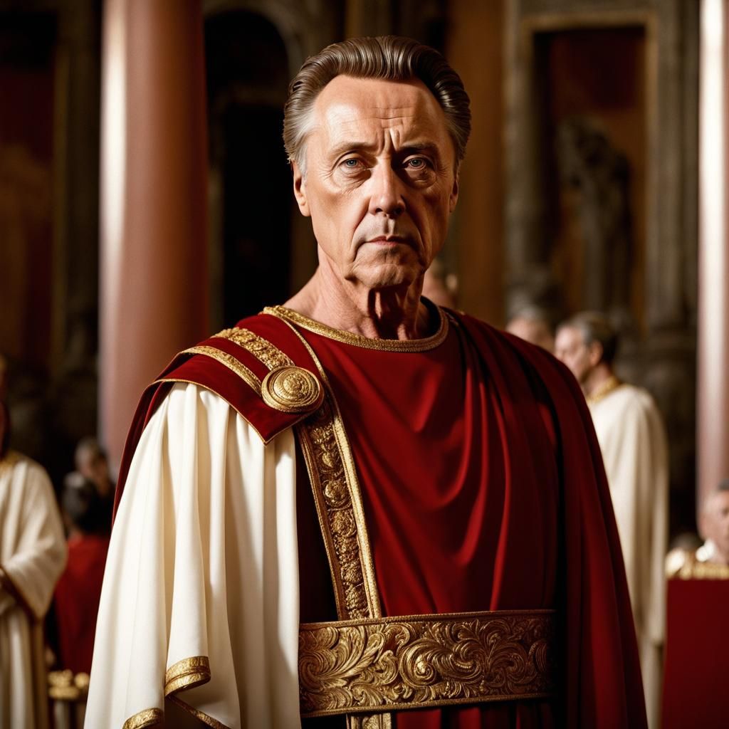 Christopher Walken as Roman Senator in Palace