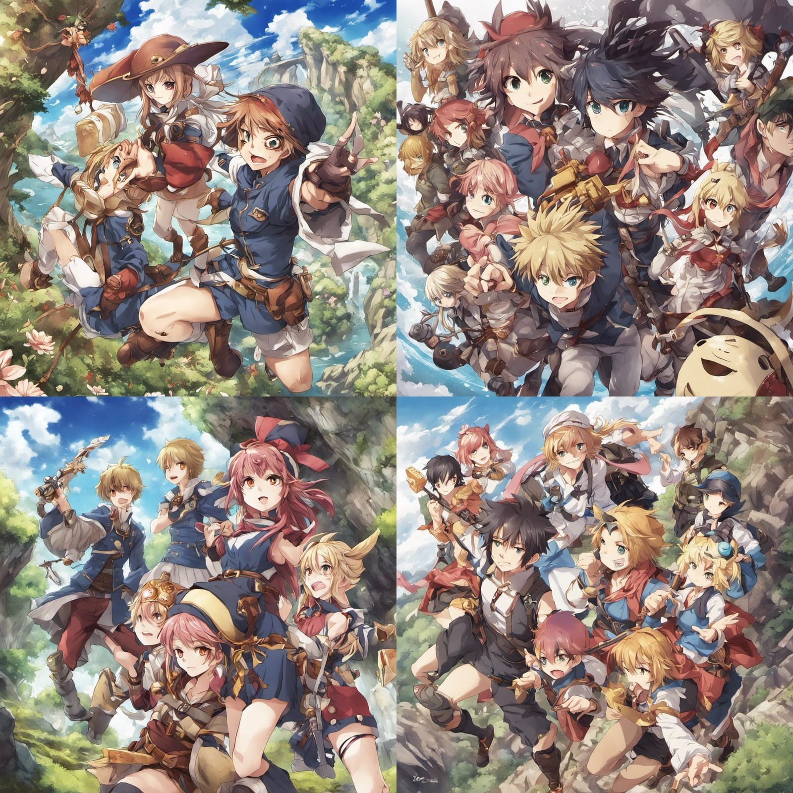 Unlucky Adventurers in Anime Key Visual Style