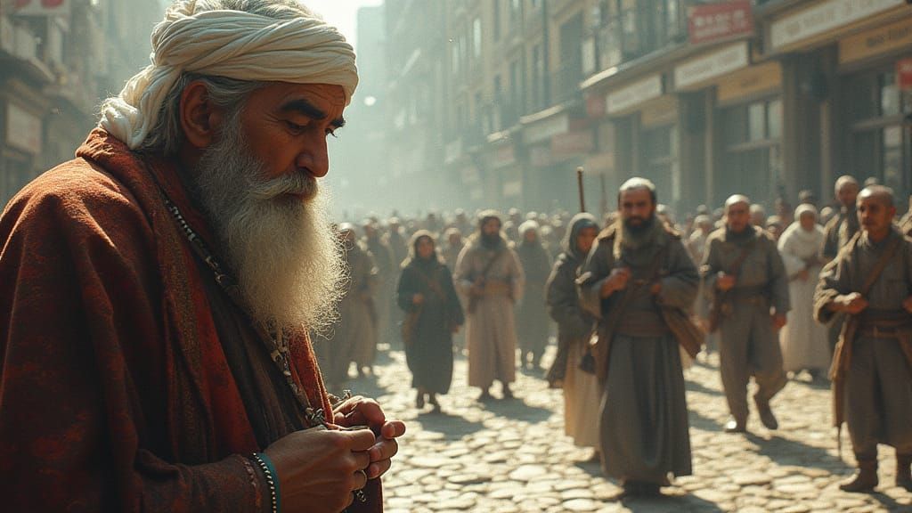 Man Repairs Transmission on Workbench in Bold Corporate Styl...