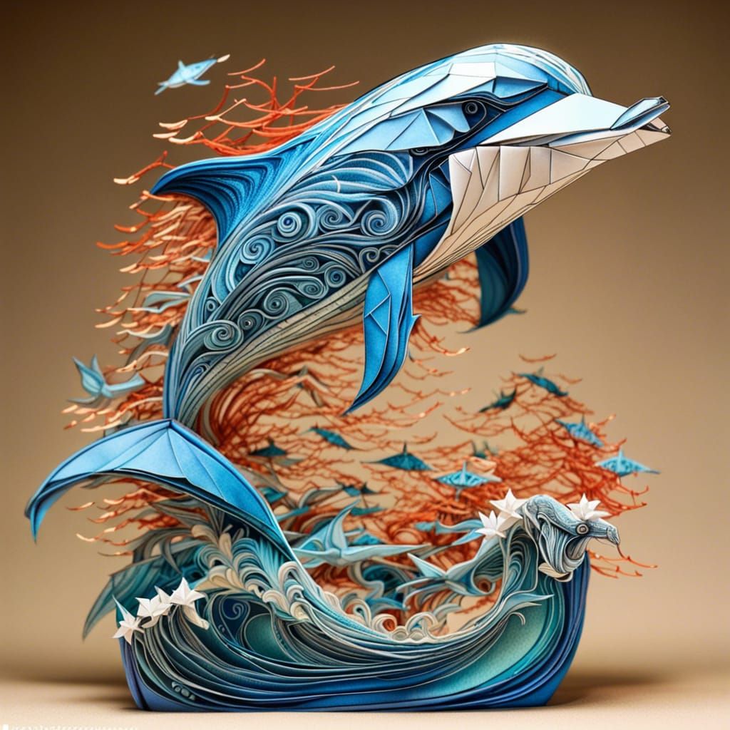 Paper Quilling Dolphin