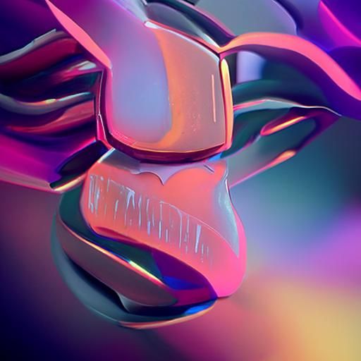 Golden Heart in Synthwave Neon Retro Style