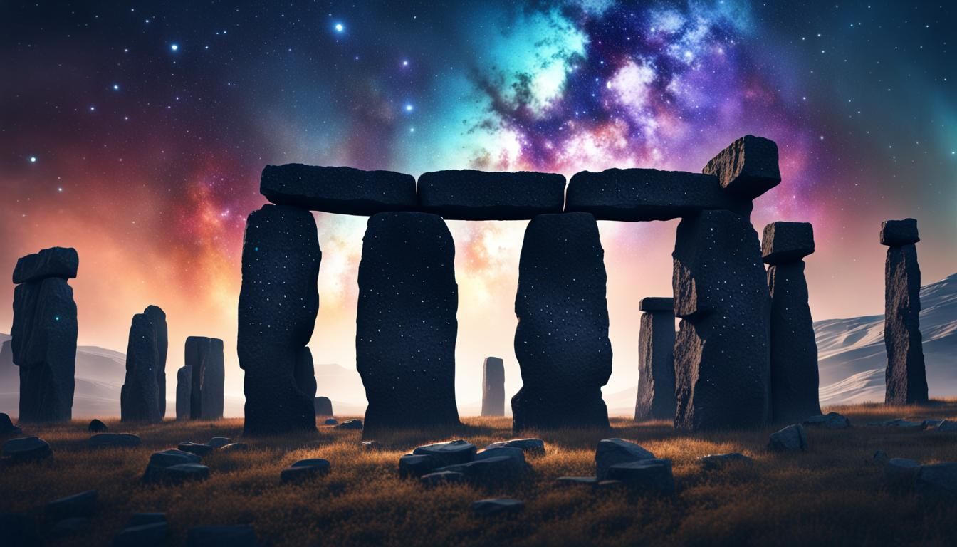 Stonehenge and Milky Way: A Fantastical Silhouette