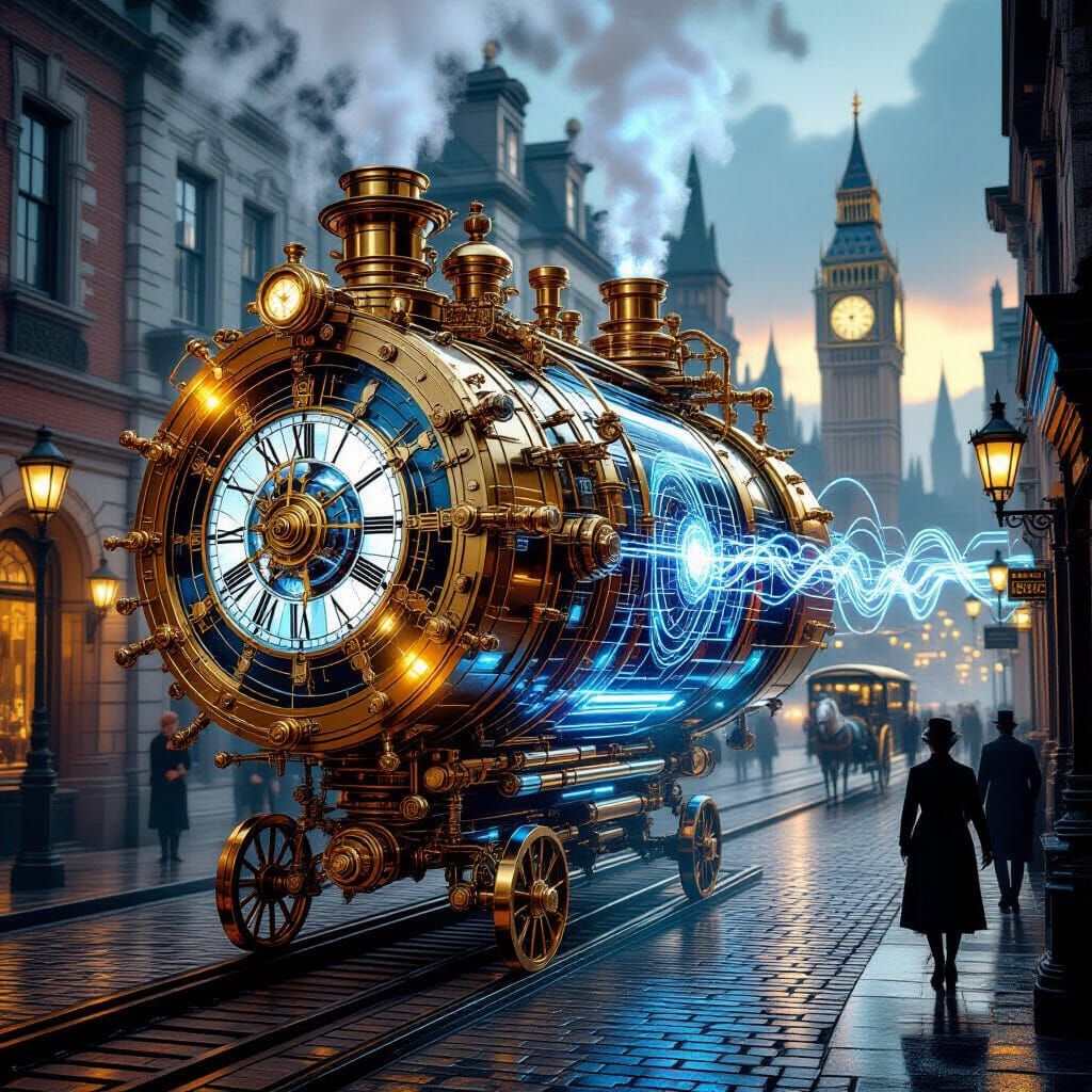 Time Machine: Victorian Meets Cyberpunk in Photorealistic De...