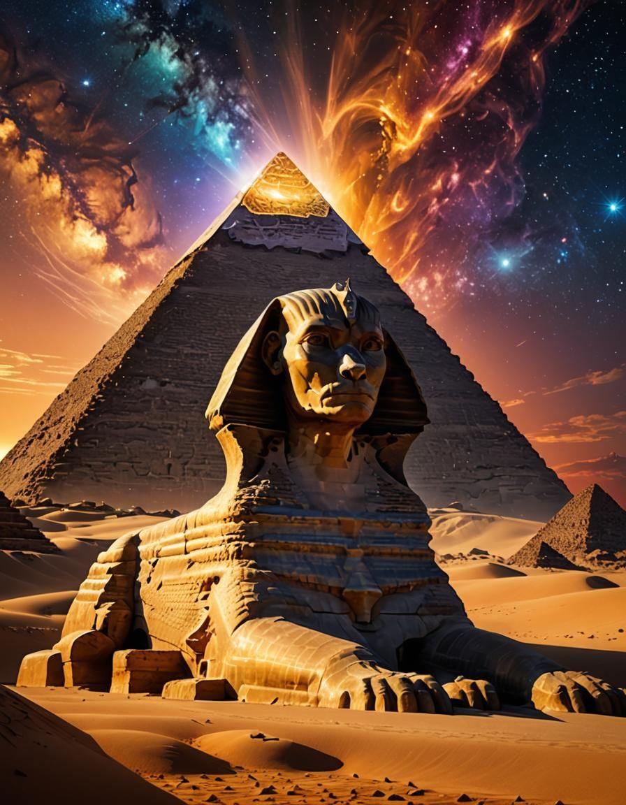 Sphinx in Radiant Cosmic Landscape