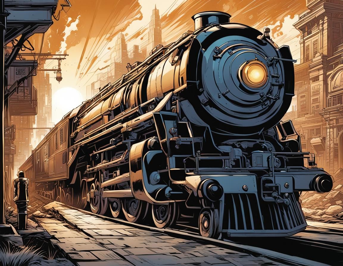 Comic Book Art with Neutral Backdrop