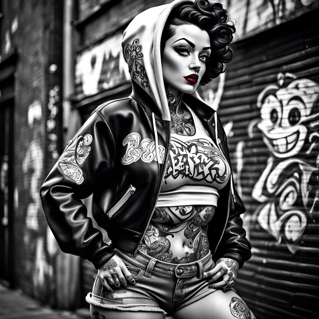 Pixar Style Hip Hop Betty Boop Pinup