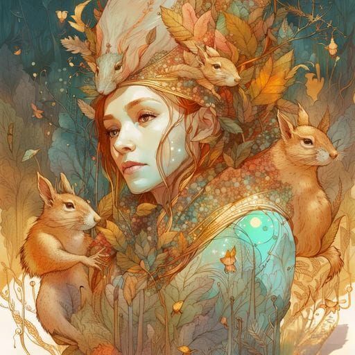 Squirrel Queen Generated by AI