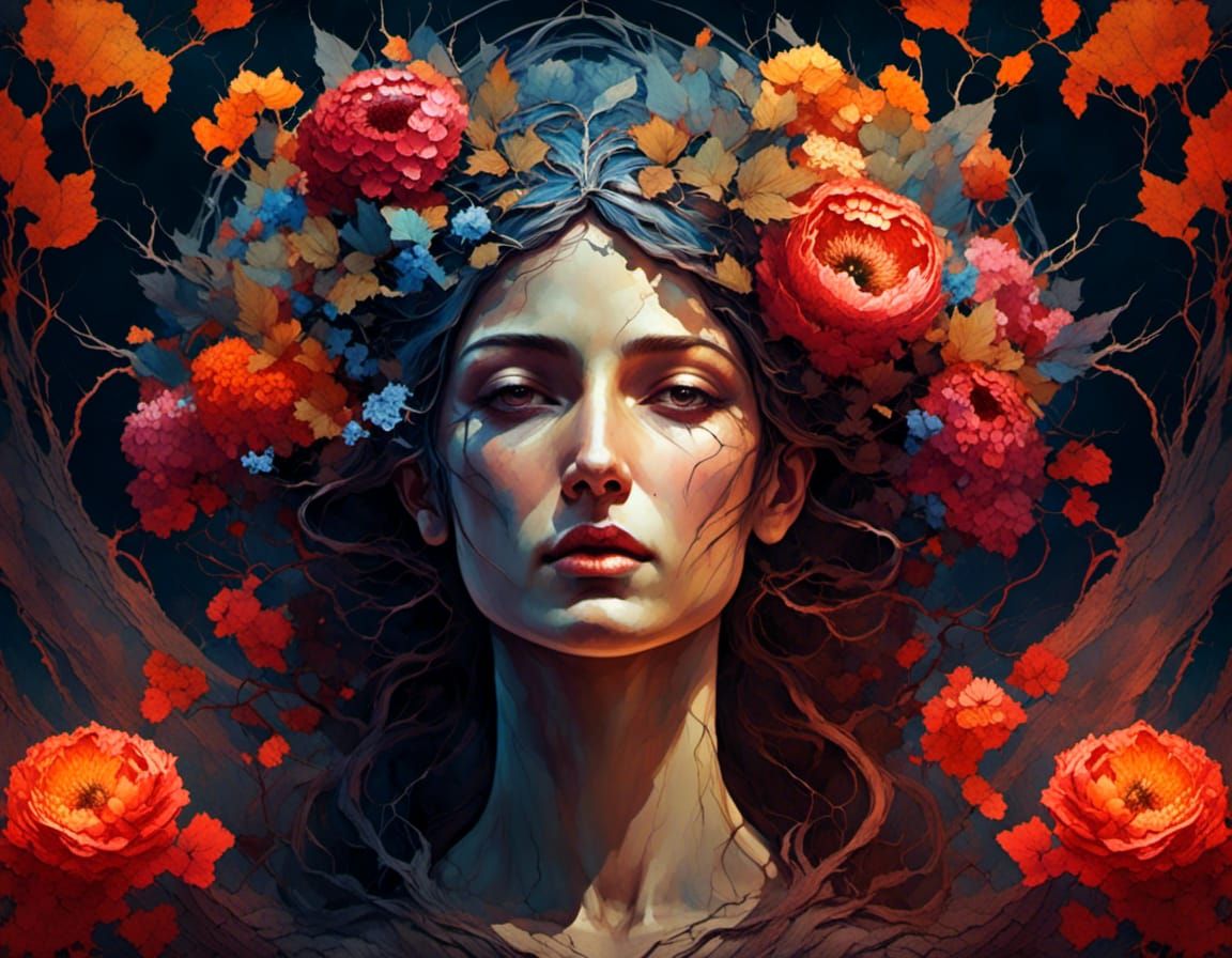 Radiant Persephone, Goddess of Spring and Underworld