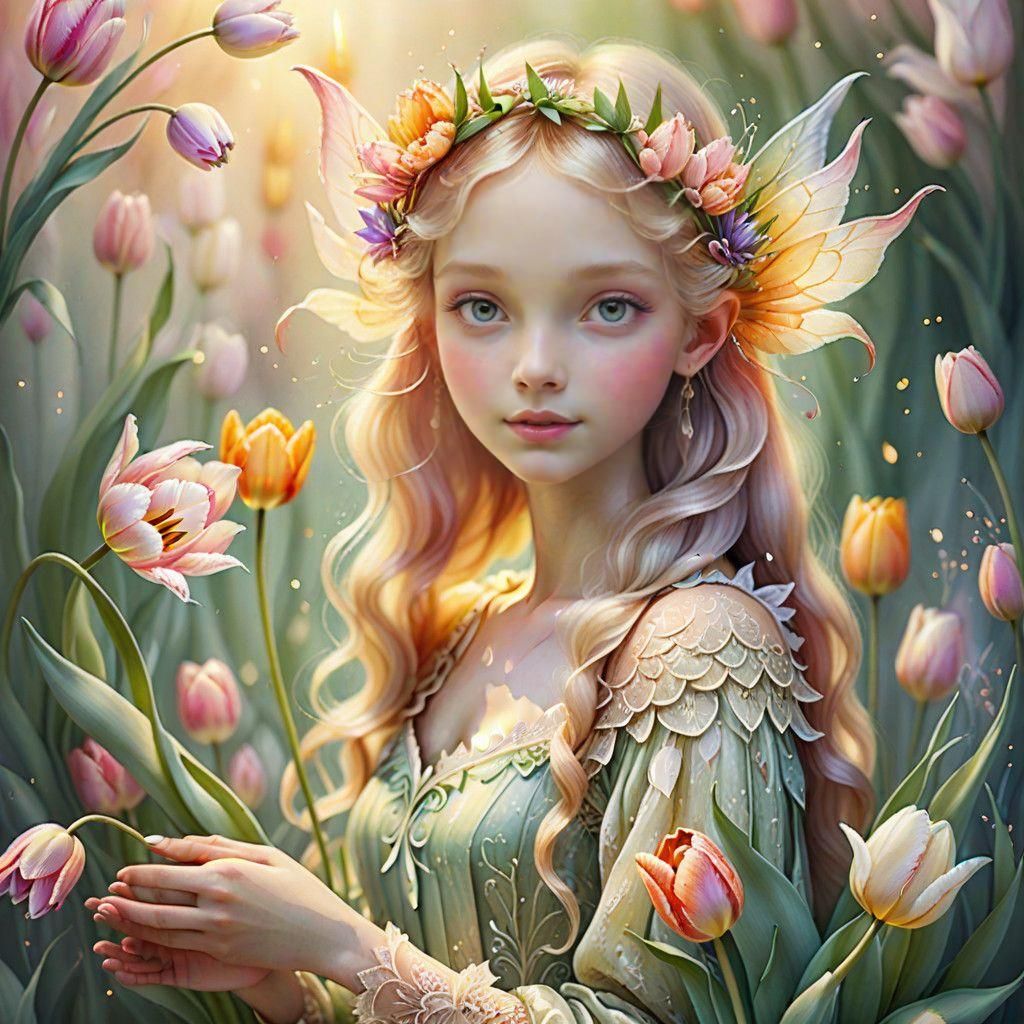 Whimsical Tulip Fairy