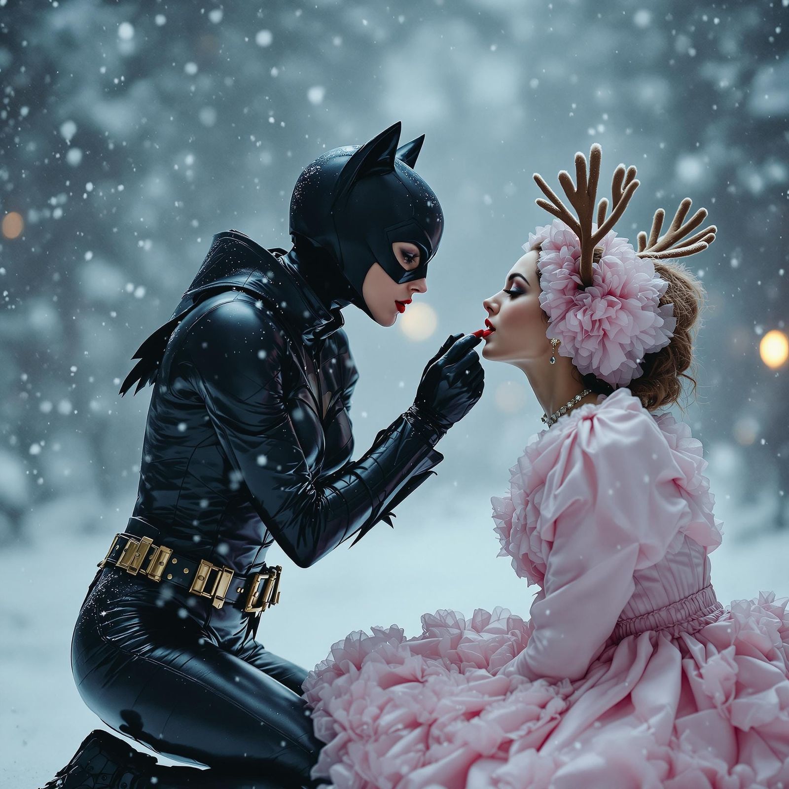 Catwoman Dominates Winter Wonderland in Bold Fashion