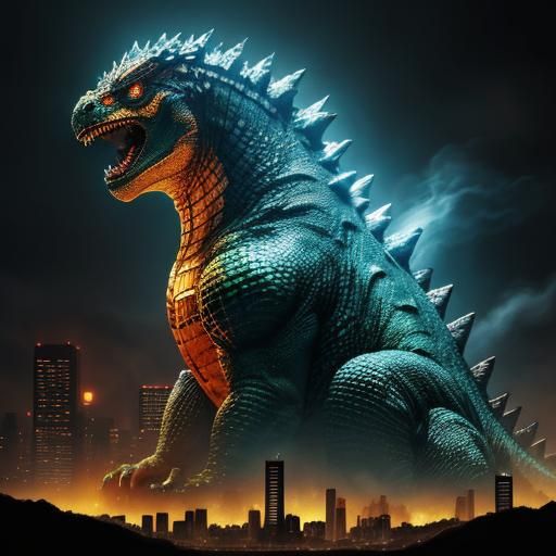 Emperor Godzilla Roars in Tokyo: Kaiju Portrait