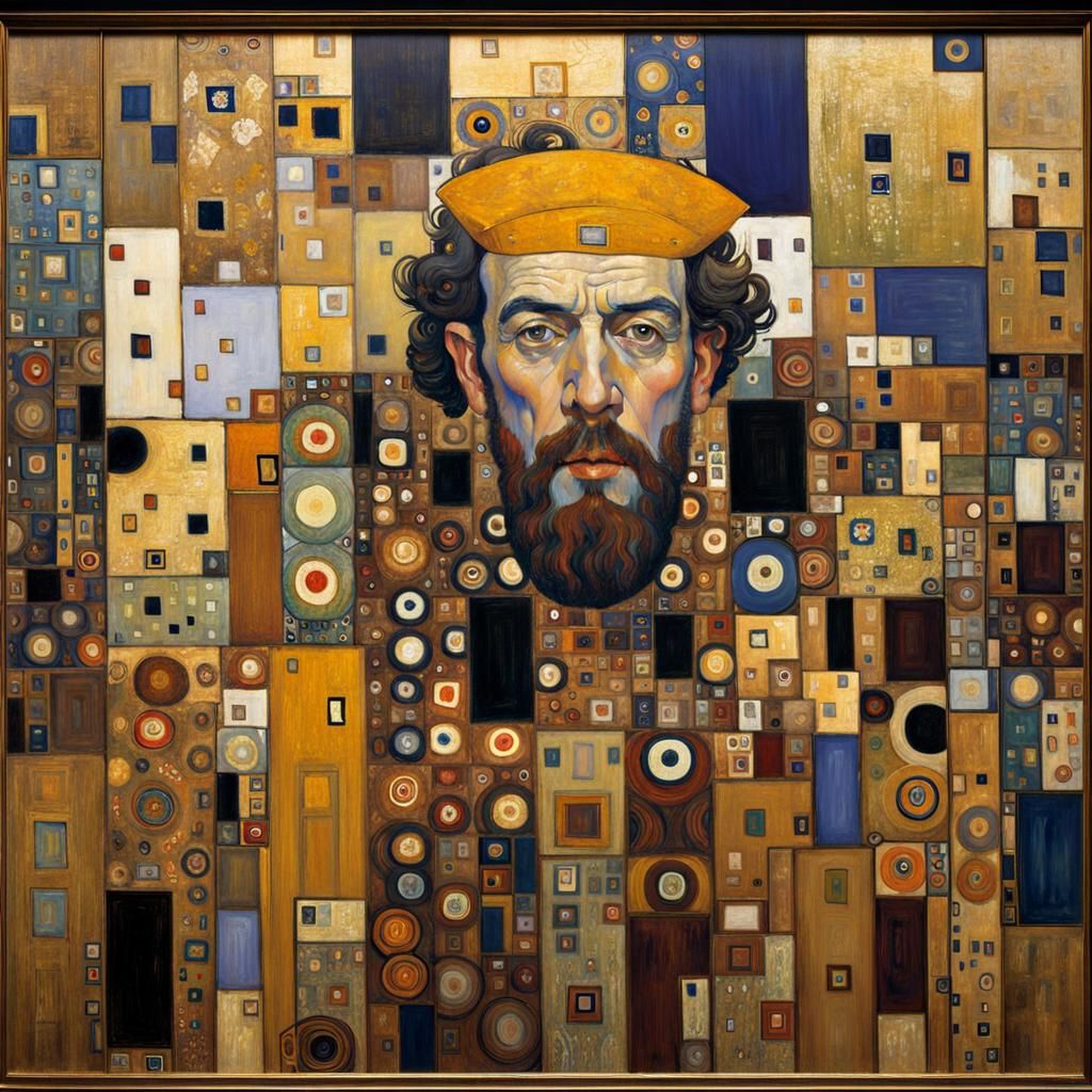 Vienna Secession Style Oil Painting