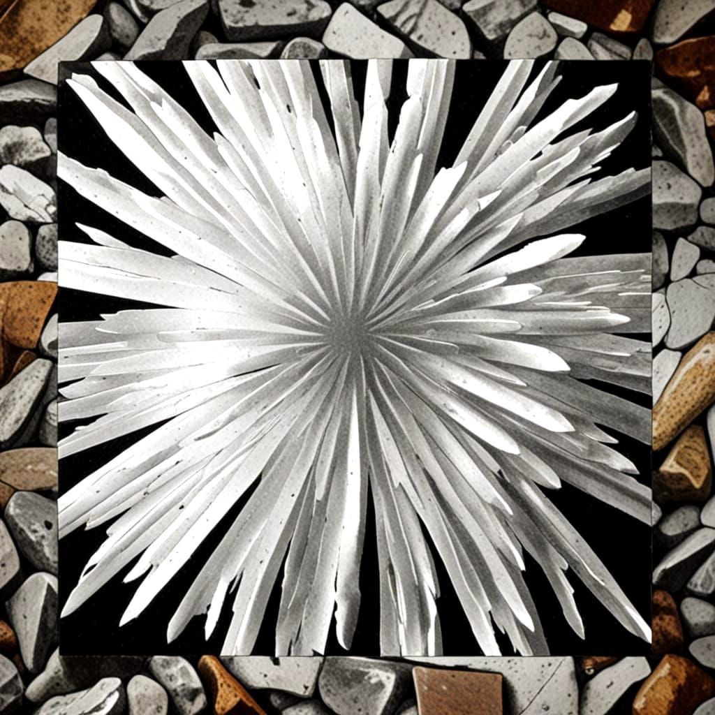 Detailed Floral Etching with Rustic Textures