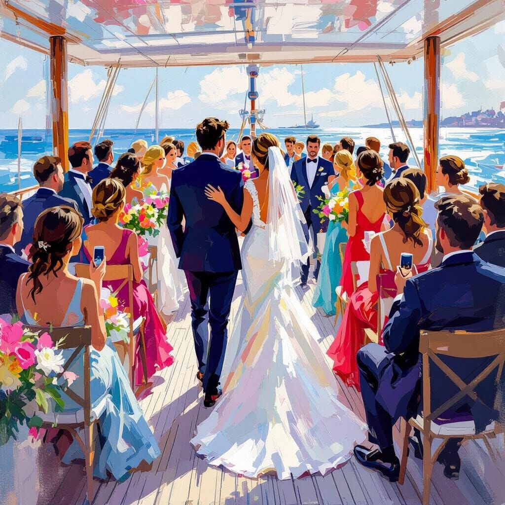 Elegant Yacht Wedding in Impressionistic Style