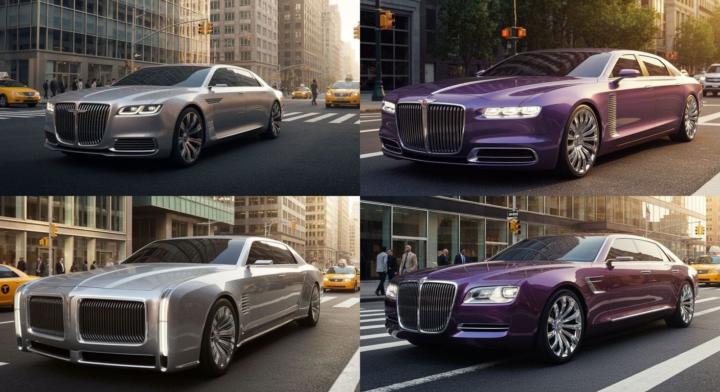Futuristic Luxury Sedan in Manhattan: 3D Render