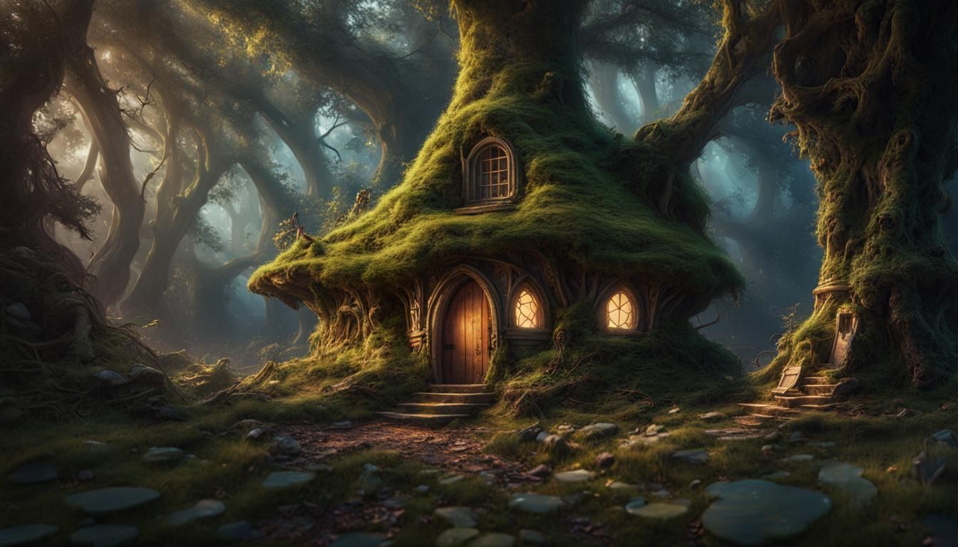 Inside a Fantastical Fairy House in the Woods