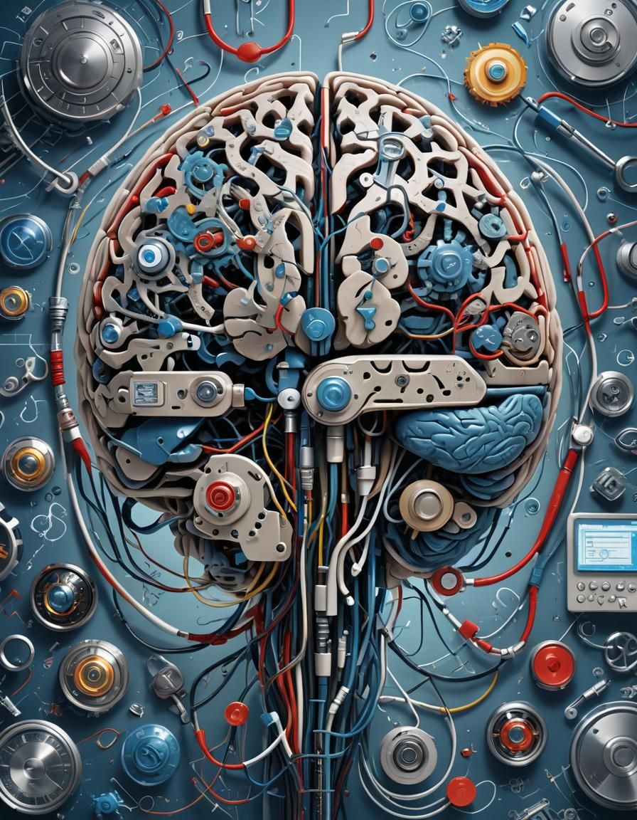 Stylized Brain Concept Art in Rutkowski Style