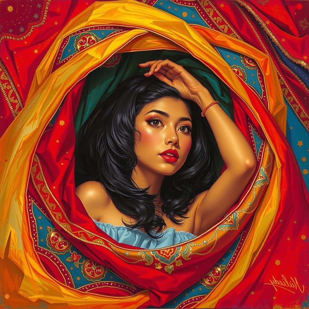 Woman With Shell-Like Ears and Golden Furs