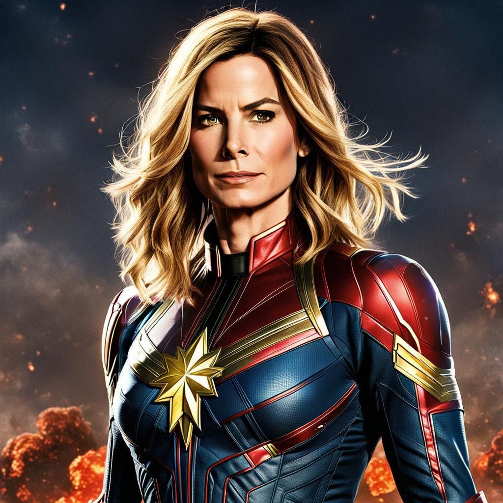 Superhero Woman in Comic Book Style