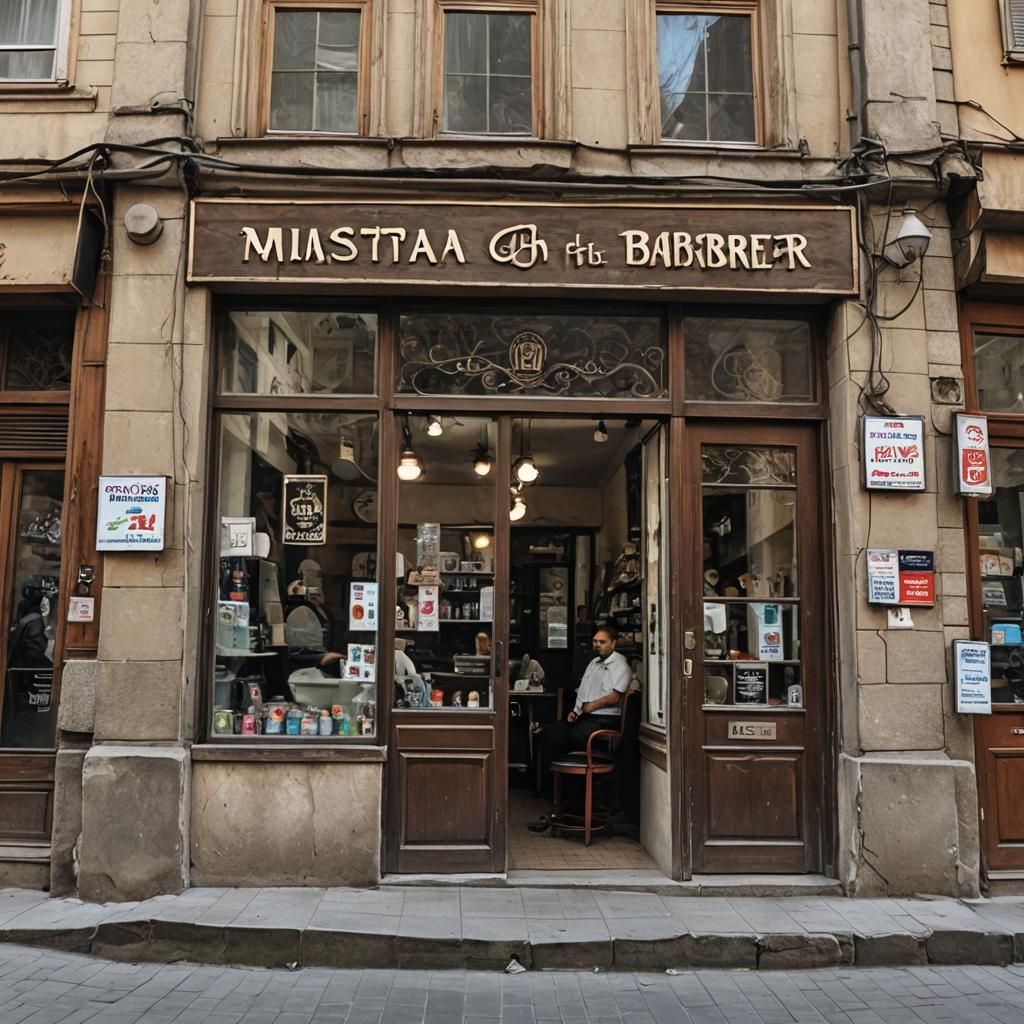 Mustafa's Barbershop in Tbilisi, Georgia