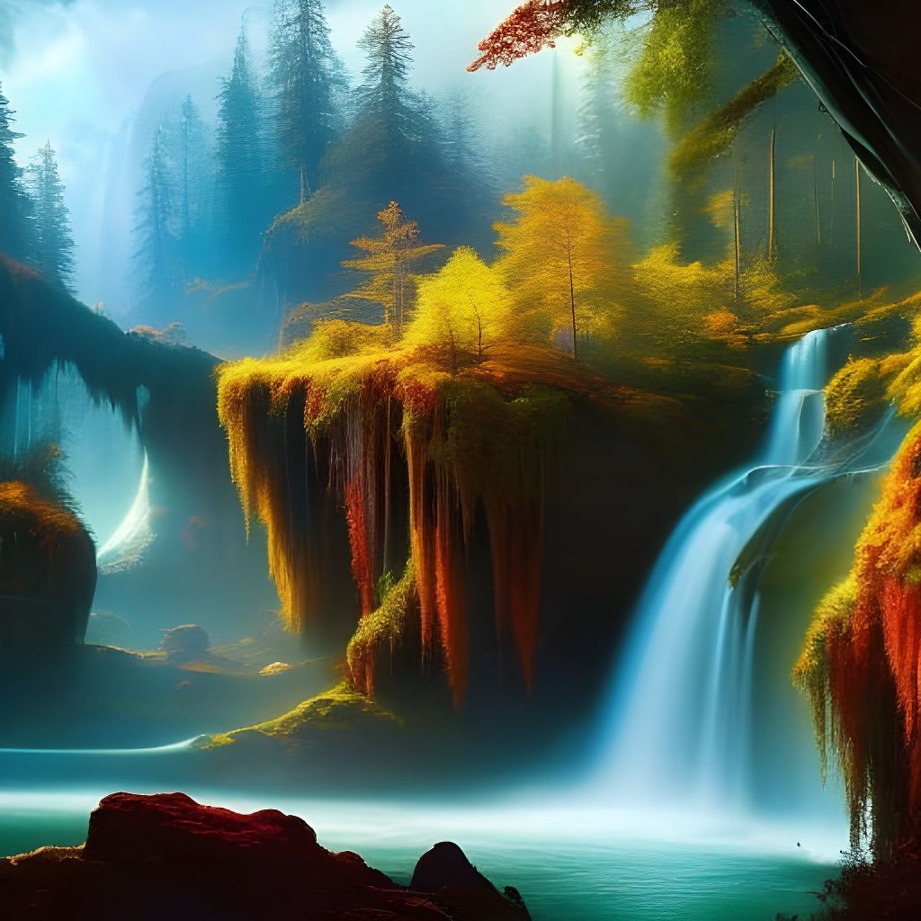 Lush Untouched Gardens: Fantasy Landscape Art