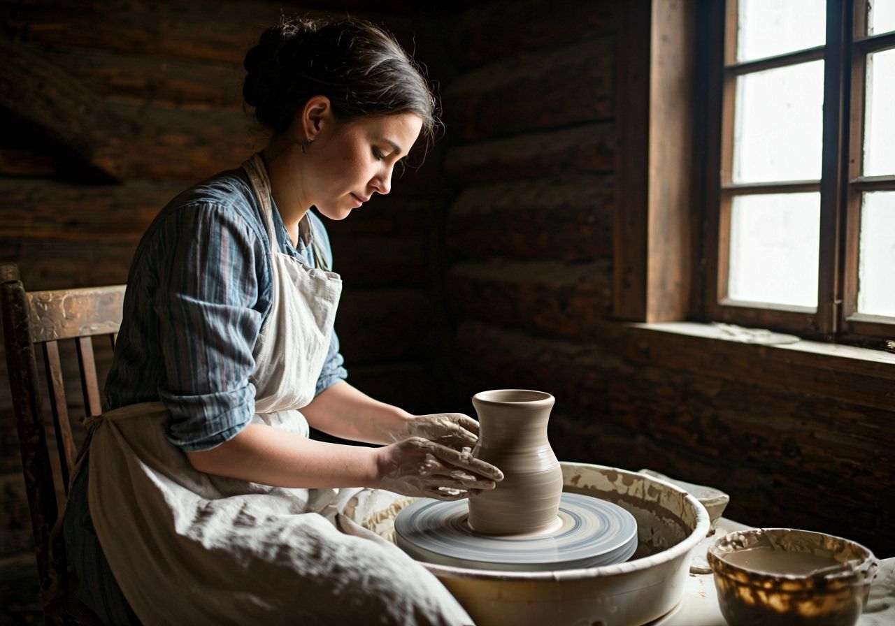 Līse at the Pottery Wheel