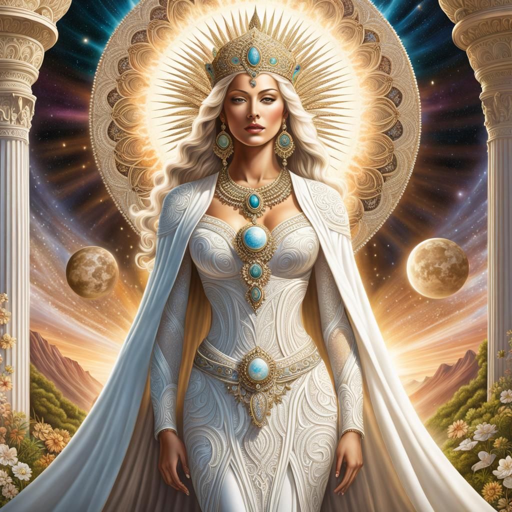 Ethereal Divine Feminine Spirit in a Supernatural Realm