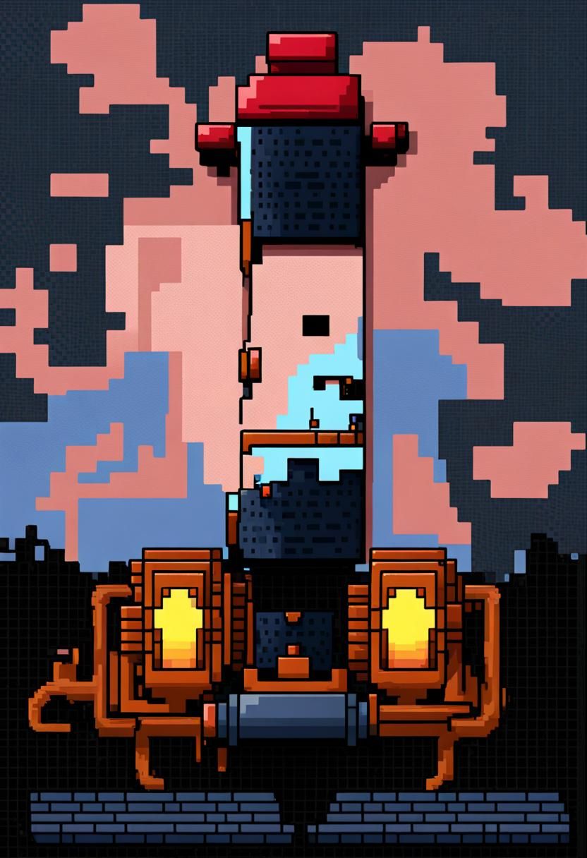 Classic Pixel Art Illustration