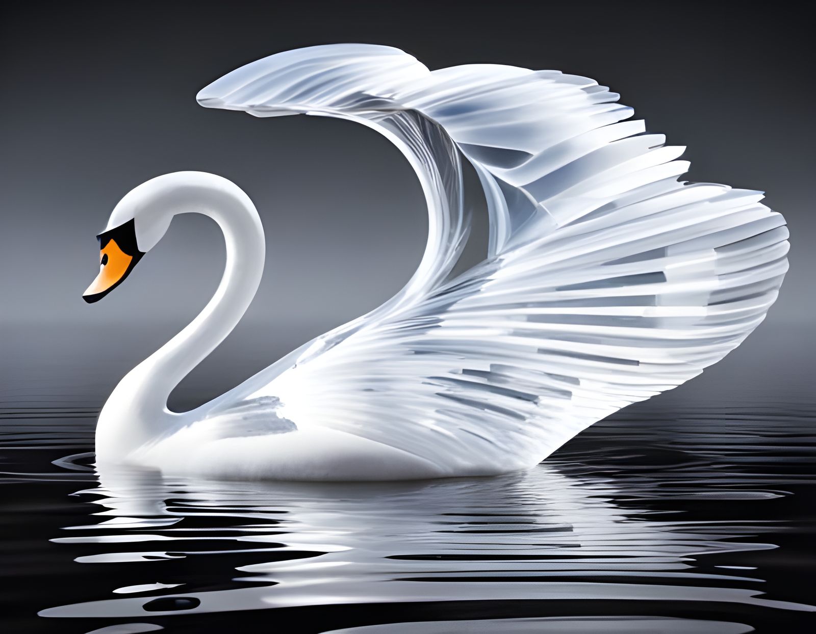 Crystal Glass Swan Photo in High Resolution