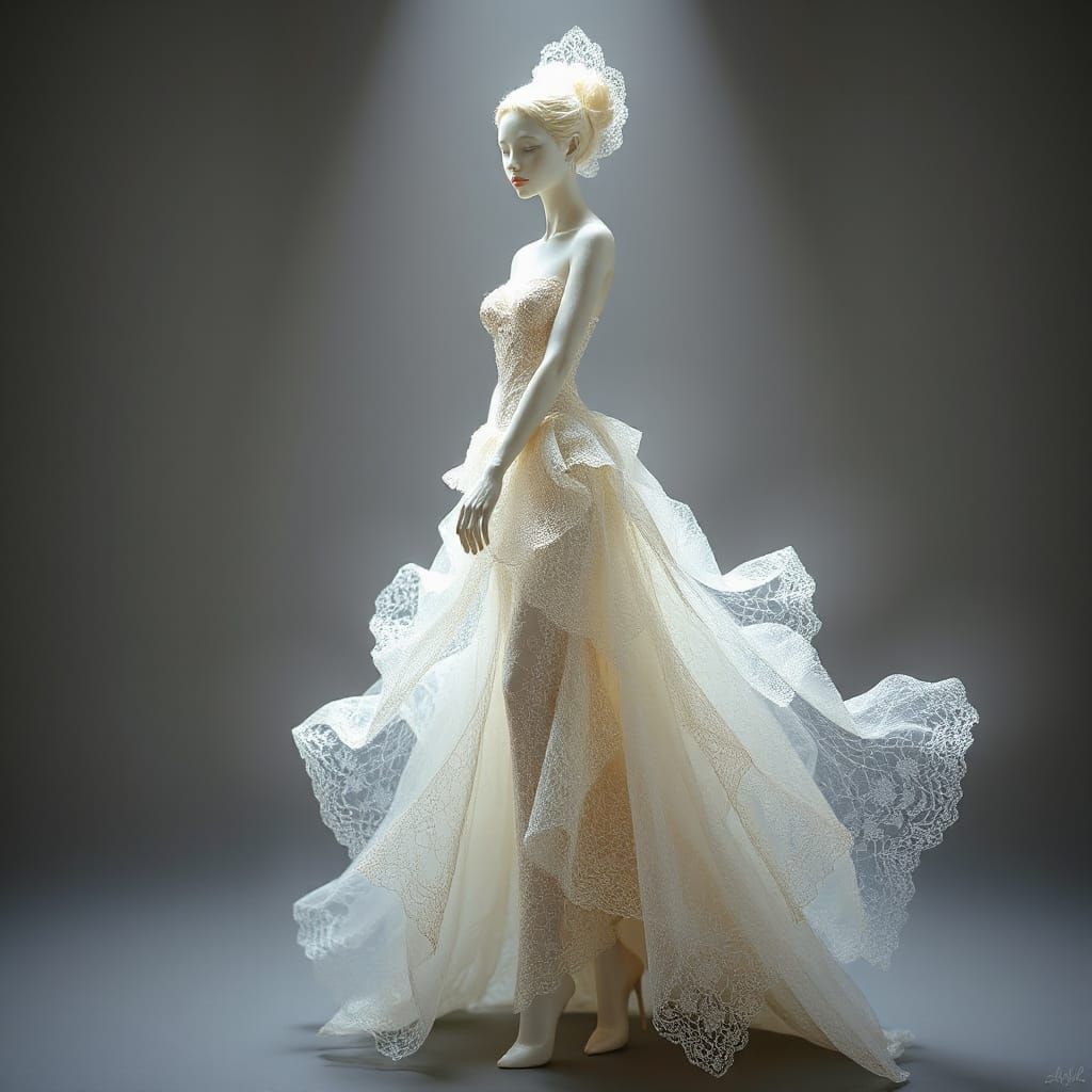 Ethereal Lace Gown: A Vision of Beauty