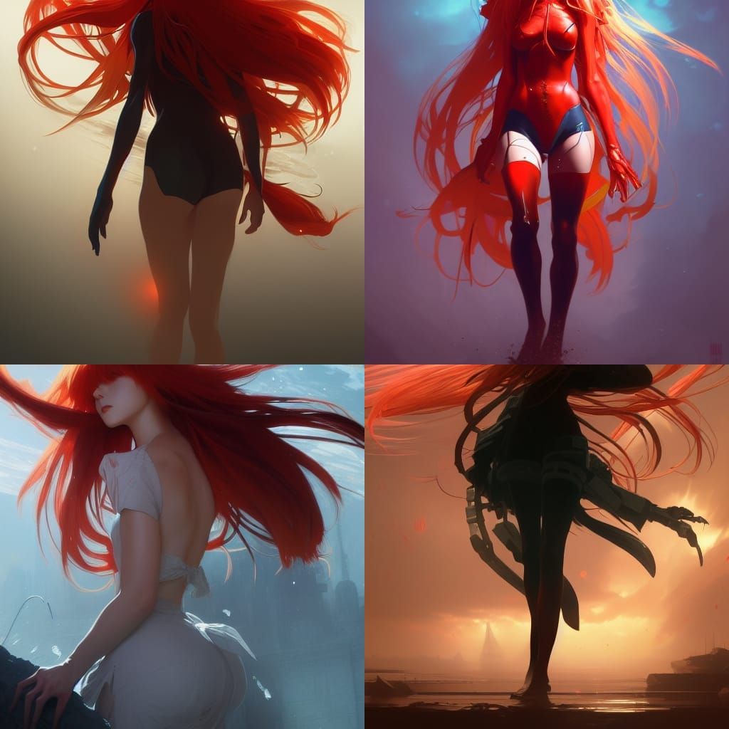 Asuka Langley Soryu: Dark Fantasy Concept Art