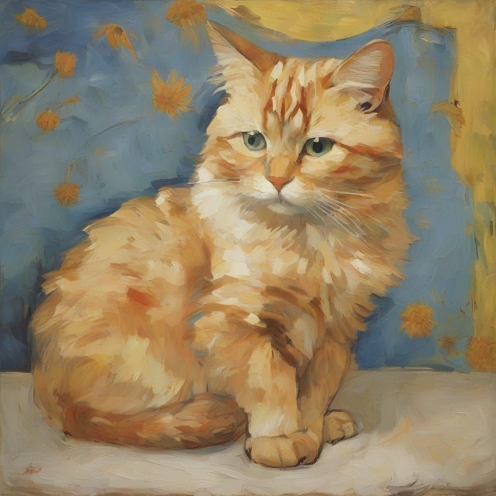 Feline Revolution in Cubist Style