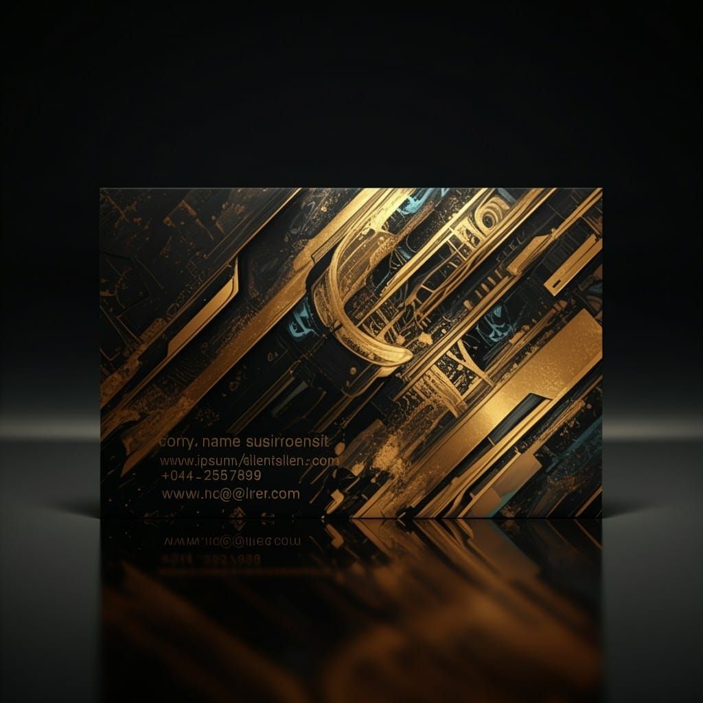 Black and Gold Business Card in Graffiti Style
