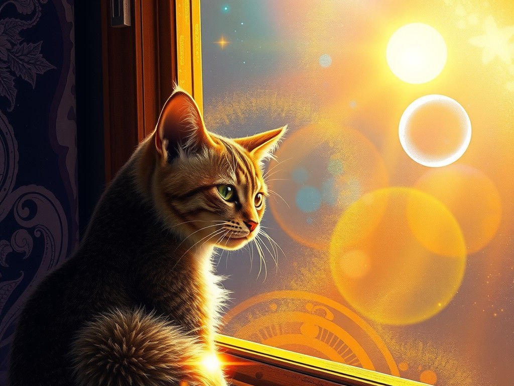 Cat in Window: Psychedelic Visionary Art