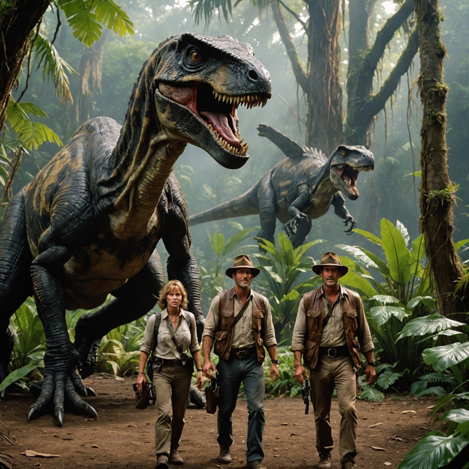 Jurassic Park: Raptors Encounter Indiana Jones