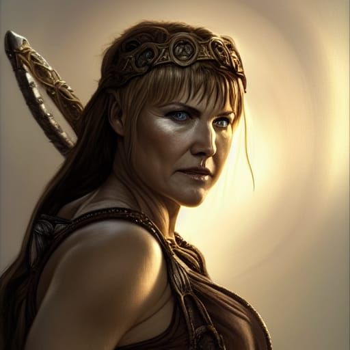 Aela the Huntress Portrait, Hyperdetailed Artstation Style